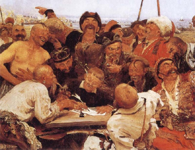llya Yefimovich Repin Zaporozhian Cossacks Germany oil painting art